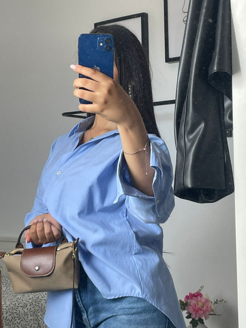 Chemise corporate bleu ciel